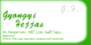 gyongyi hejjas business card